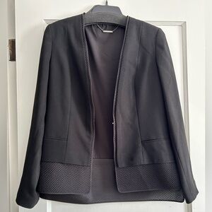Elie Tahari black blazer with mesh accents